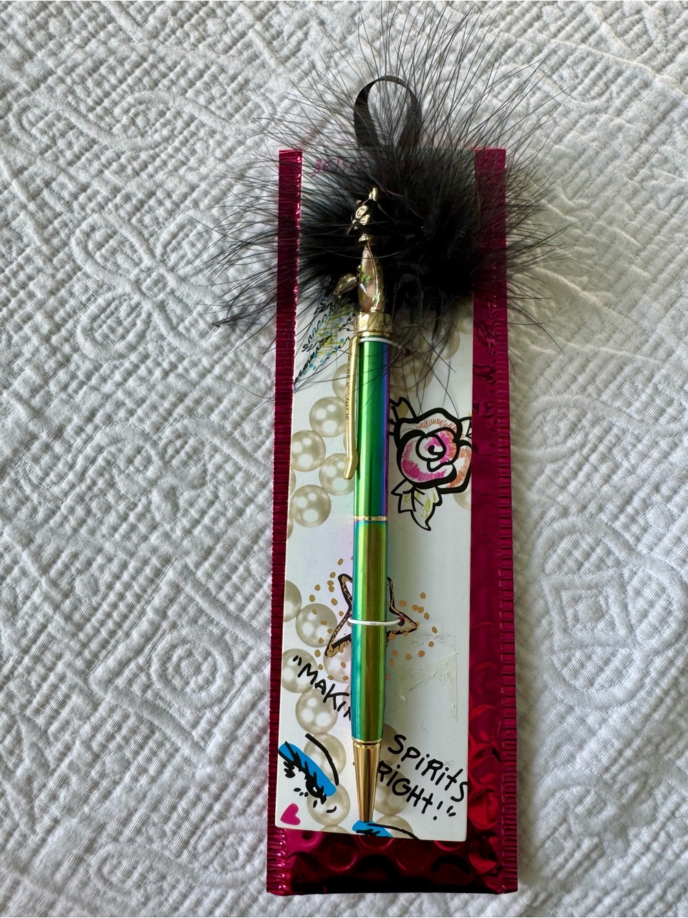 Betsey Johnson Cat Charm Ballpoint Pen